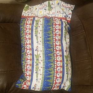 Christmas snowman pillowcase